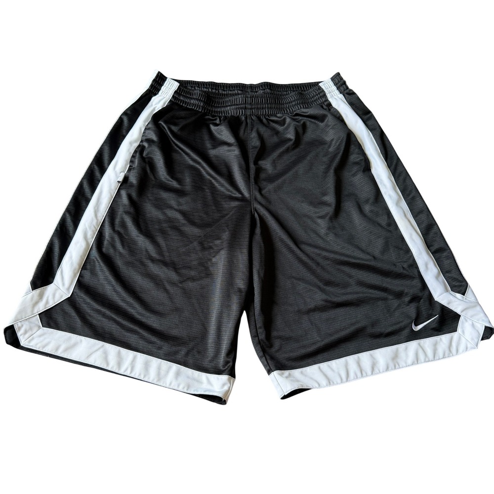 Nike Basketball Shorts Mens XXL Black Basketball Athletic Gym Mesh Plus